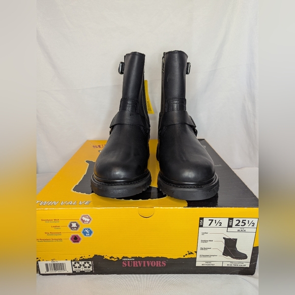 NWT Herman Survivors Men's Twin-Valve Work Boots Size 7.5 - Picture 2 of 11